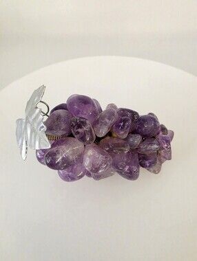 Vintage MCM Mid-Century Modern Amethyst Grape Cluster Small